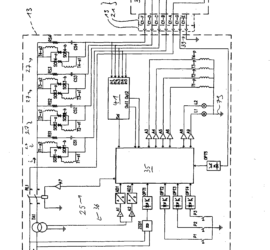 Fig.1 shows a circuit diagram of a control device and a permanently magnetisable chuck according to a preferred embodiment